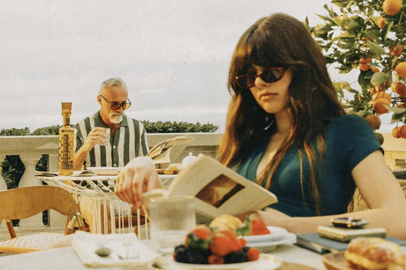Rooftop breakfast lifestyle scene